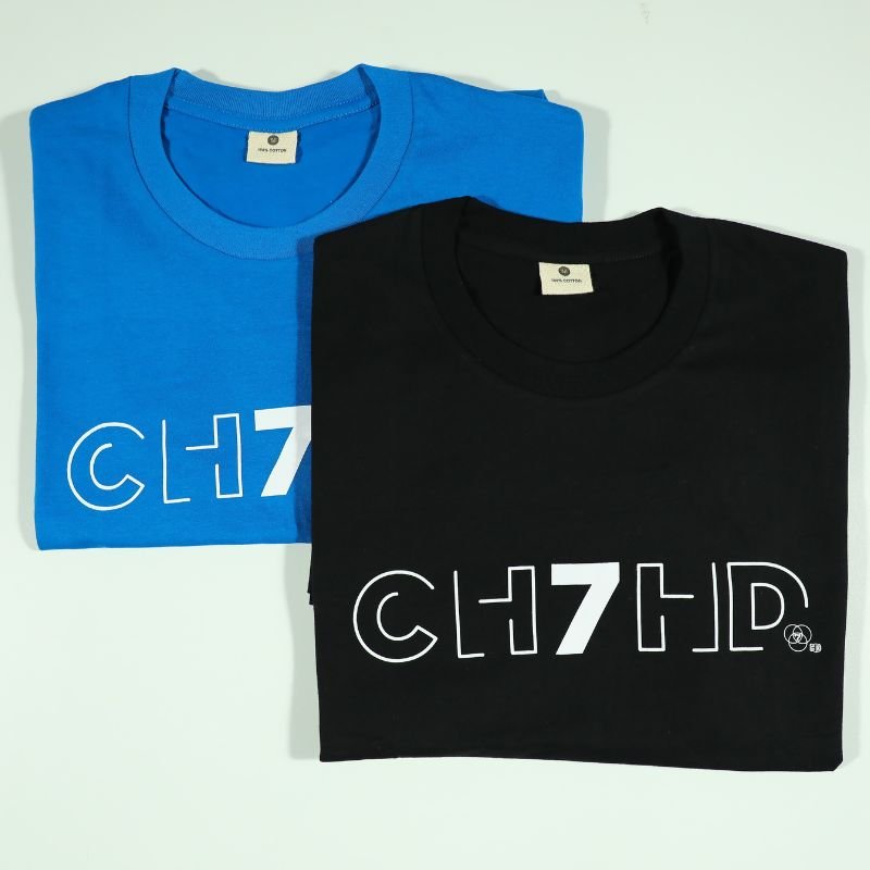 เสื้อยืดคอกลม Ch7HD เสื้อยืดคอกลม ผ้าคอตตอน 100% ใส่สบาย ระบายอากาศดี