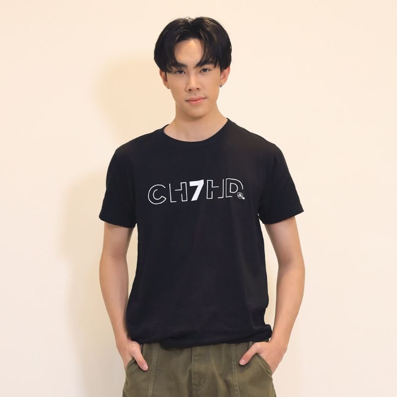 เสื้อยืดคอกลม Ch7HD เสื้อยืดคอกลม ผ้าคอตตอน 100% ใส่สบาย ระบายอากาศดี
